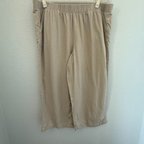 Croft & Barrow Linen Blend & 100% Cotton Wide Leg Pull On Pants XL - Lot of 2 - Picture 7 of 11